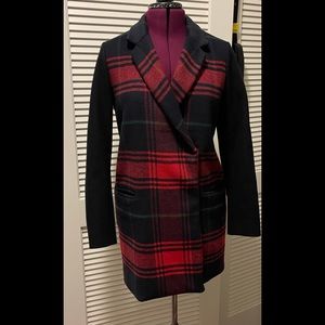 Plaid Gap Car Coat